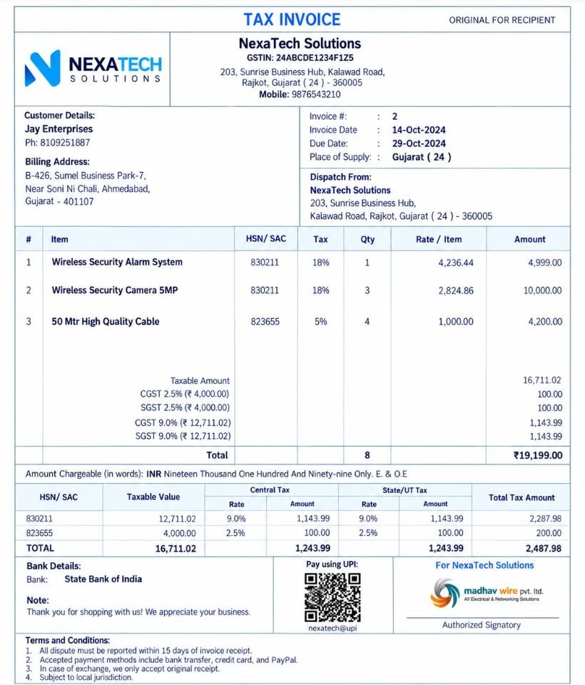Template 11 invoice style
