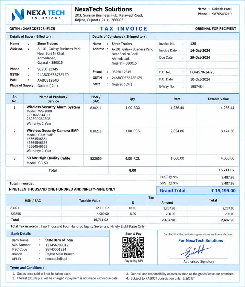 Template 2 invoice style
