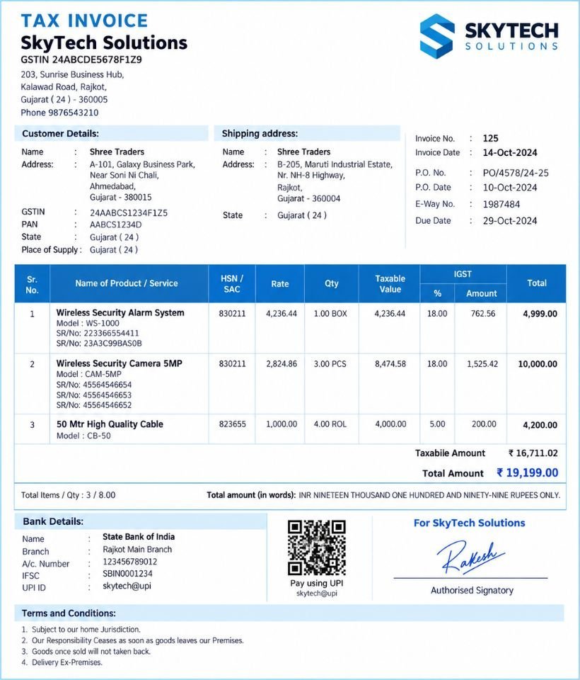 Template 3 invoice style