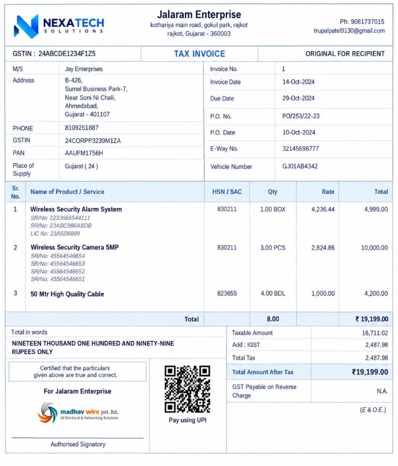 Template 5 invoice style