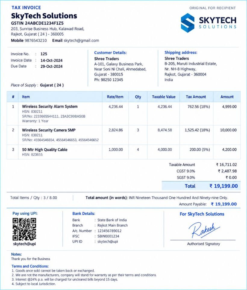 Template 7 invoice style